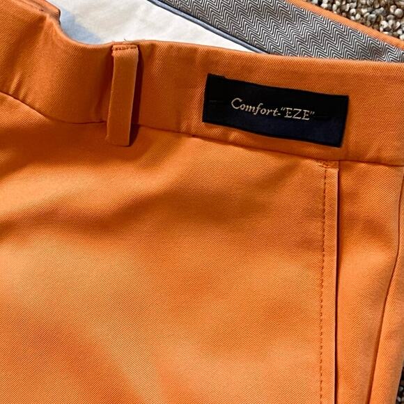 Ballin Micro Nano Travel Twill Performance Plain Front Shorts.  Orange Size 34 - Picture 6 of 7